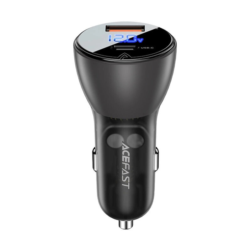 Incarcator auto USB, Type-C, display digital, 63W, Acefast B6