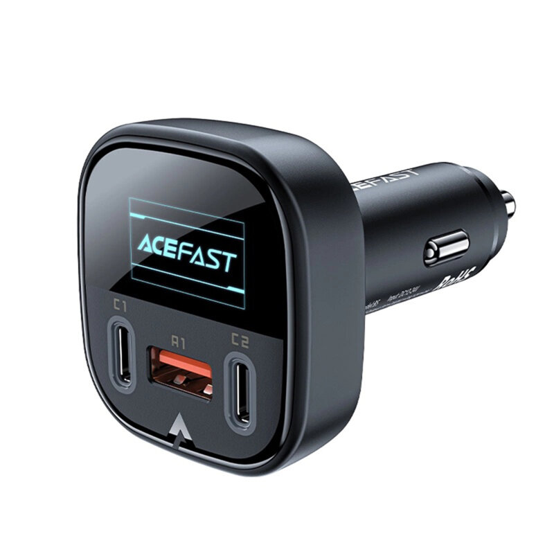 Incarcator auto Type-C, USB, display digital, 101W, Acefast B5
