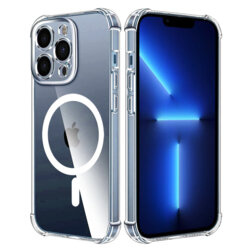 Husa iPhone 13 Pro Max Techsuit Shockproof Clear Silicone MagSafe, transparenta