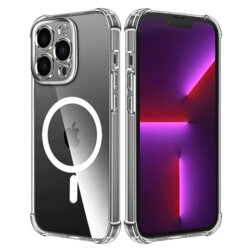 Husa iPhone 13 Pro Techsuit Shockproof Clear Silicone MagSafe, transparenta