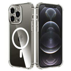 Husa iPhone 12 Pro Techsuit Shockproof Clear Silicone MagSafe, transparenta