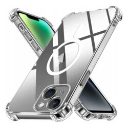 Husa iPhone 14 Techsuit Shockproof Clear Silicone MagSafe, transparenta