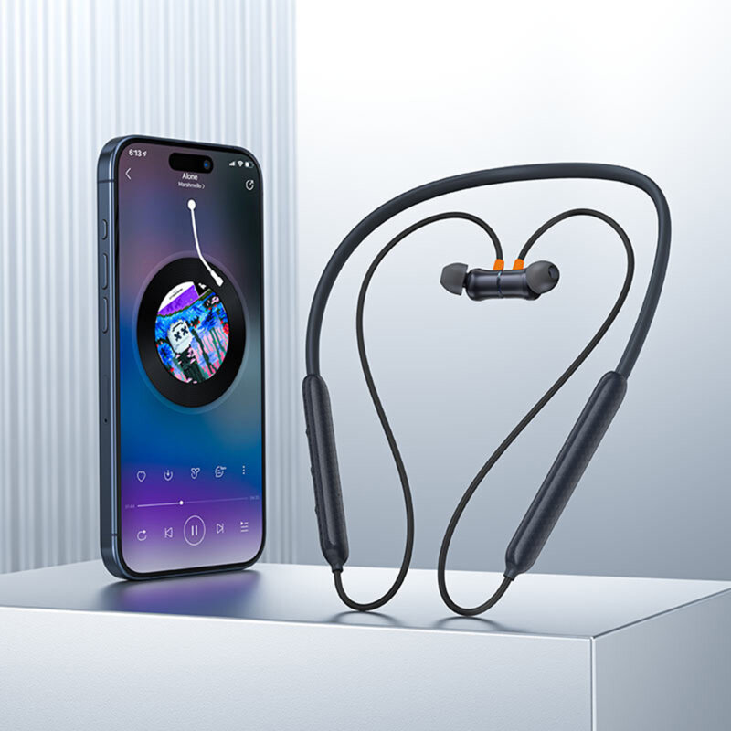 Casti Bluetooth cu banda sport, ENC, 180mAh Acefast N2, negru