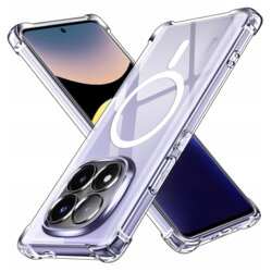 Husa Xiaomi Redmi Note 14 Pro+ 5G Techsuit Shockproof Clear Silicone MagSafe, transparenta