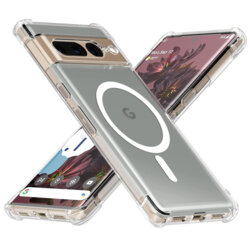 Husa Google Pixel 7 Pro Techsuit Shockproof Clear Silicone MagSafe, transparenta