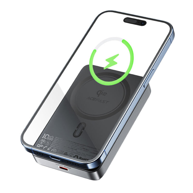 Power bank MagSafe 10000mAh Qi2, PD30W Acefast M11-10000