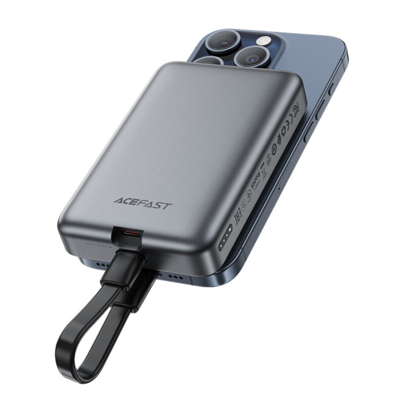 Power bank MagSafe 10000mAh cu cablu tip C, 30W Acefast M10-10000