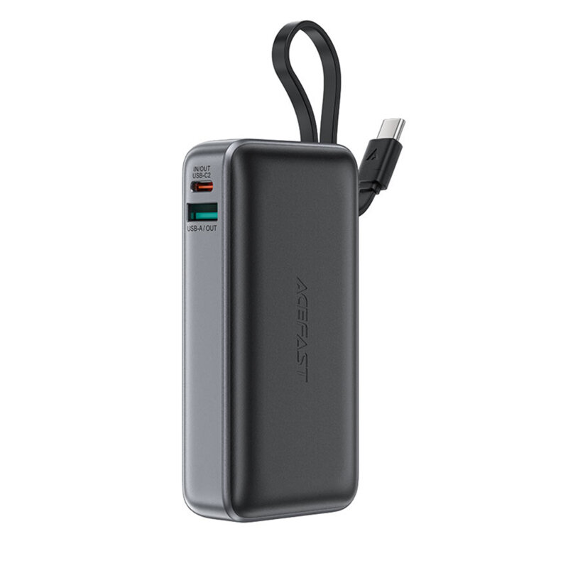 Power bank cu cablu tip C, display, 10000mAh, 30W Acefast M7-10000