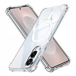 Husa Samsung Galaxy S25 Edge Techsuit Shockproof Clear Silicone MagSafe, transparenta
