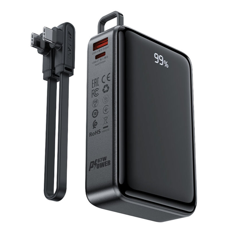 Power bank cu cablu Fast Charge, 20000mAh, 67W Acefast M4-20000