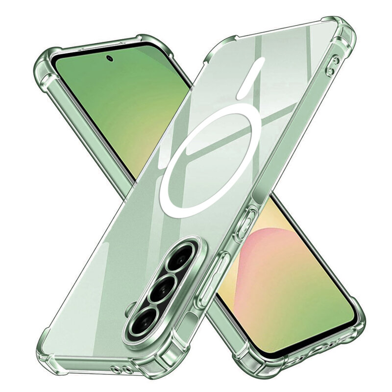 Husa Samsung Galaxy A56 5G Techsuit Shockproof Clear Silicone MagSafe, transparenta