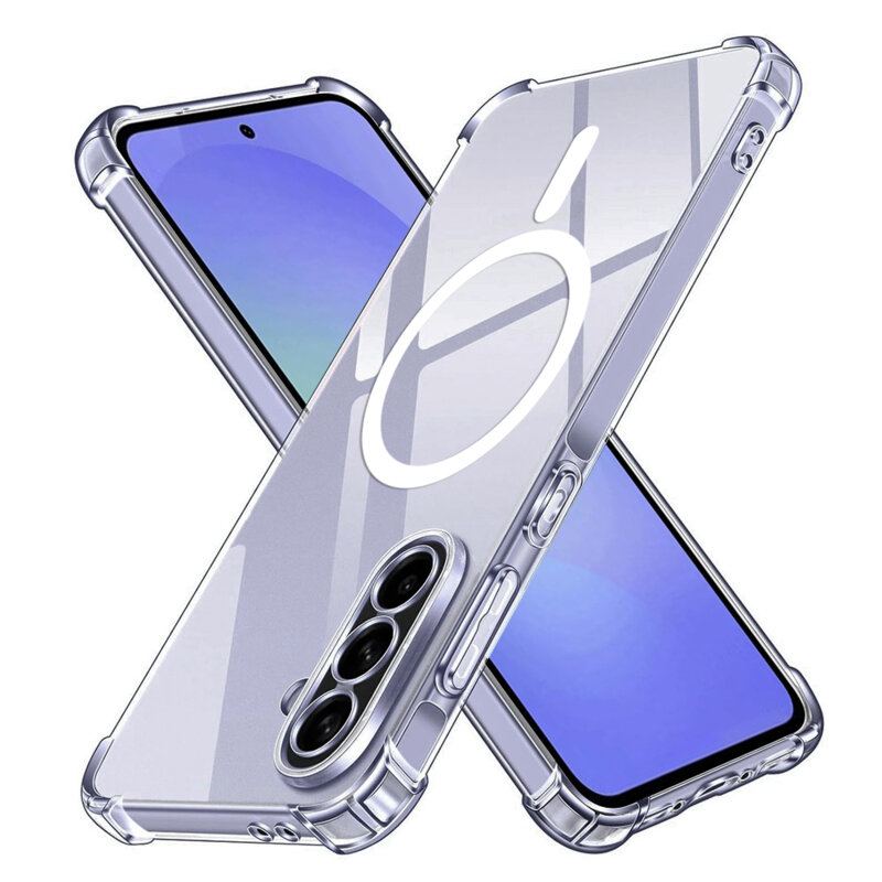Husa Samsung Galaxy A36 5G Techsuit Shockproof Clear Silicone MagSafe, transparenta