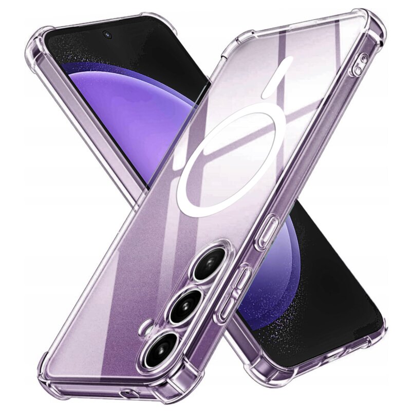 Husa Samsung Galaxy S23 FE Techsuit Shockproof Clear Silicone MagSafe, transparenta