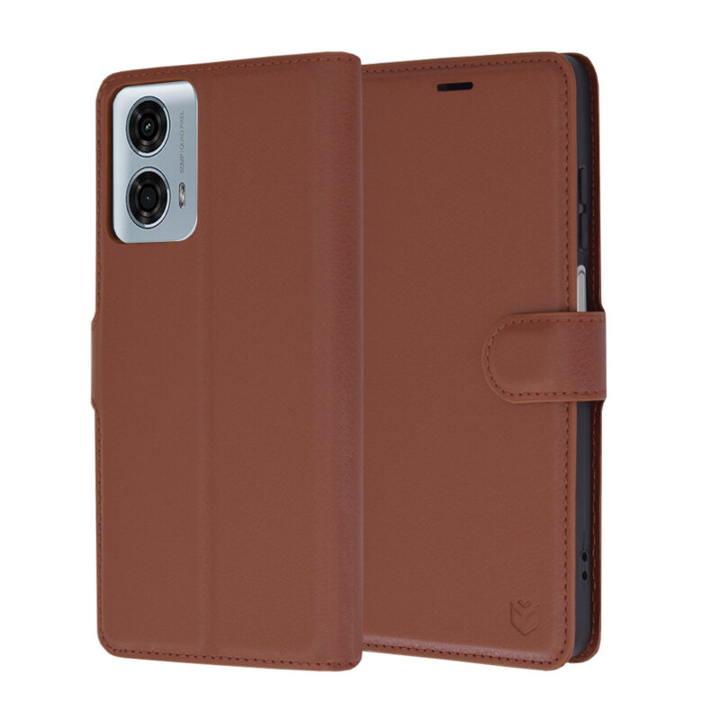 Husa Motorola Moto G24 Power Techsuit Leather Folio, maro