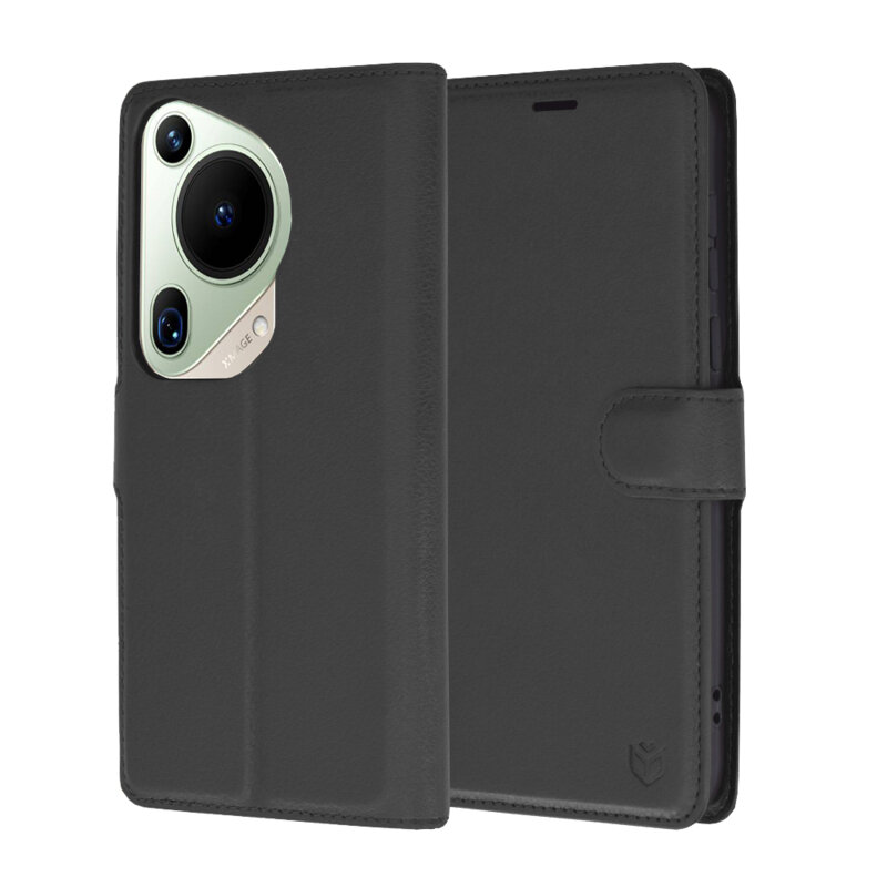Husa Huawei Pura 70 Ultra Techsuit Leather Folio, negru