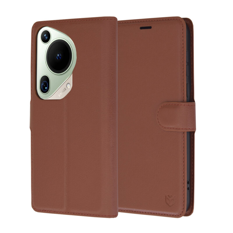Husa Huawei Pura 70 Ultra Techsuit Leather Folio, maro