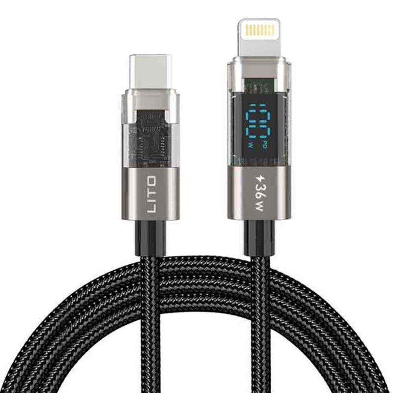 Cablu date Lightning la Type-C Lito, 36W, 1.2m, LD09CL