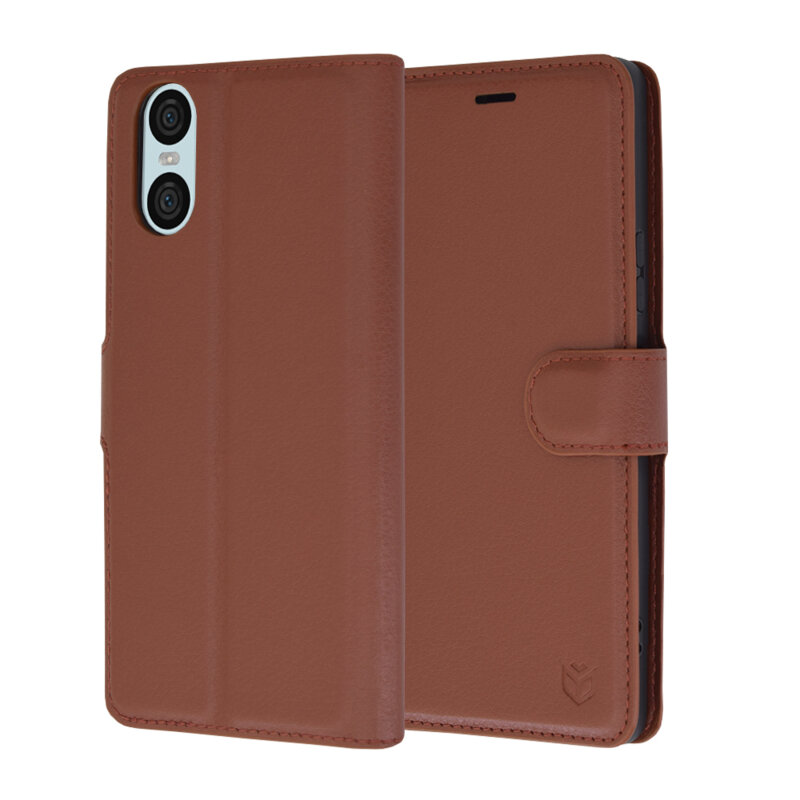 Husa Sony Xperia 10 VI Techsuit Leather Folio, maro