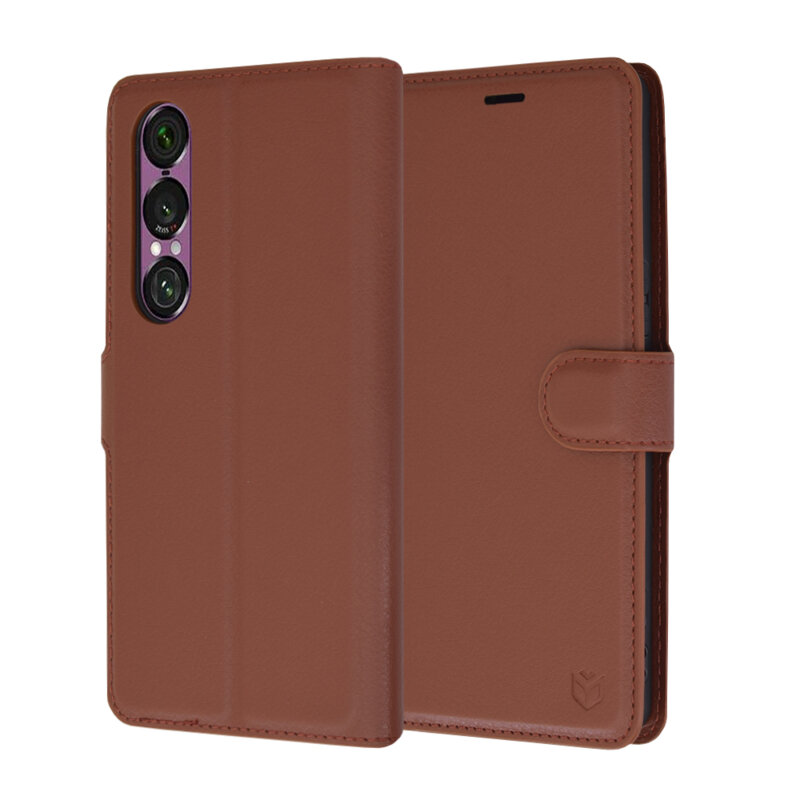 Husa Sony Xperia 1 VI Techsuit Leather Folio, maro