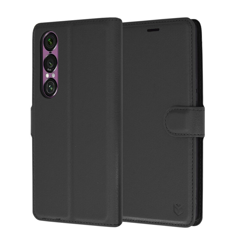 Husa Sony Xperia 1 VI Techsuit Leather Folio, negru
