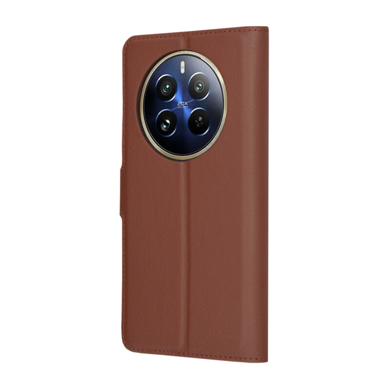 Husa Realme 12 Pro Techsuit Leather Folio, maro