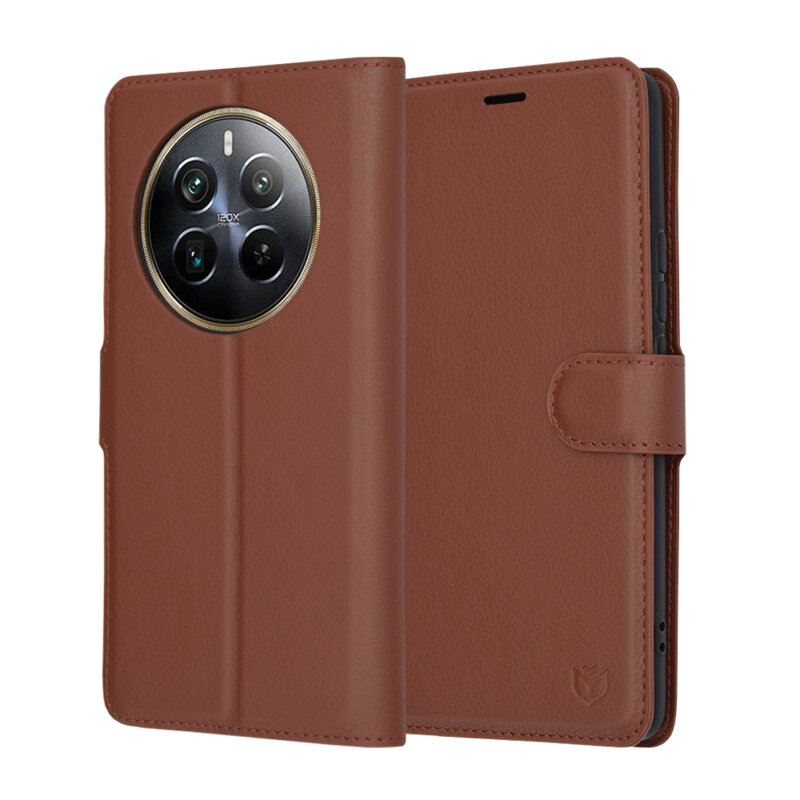 Husa Realme 12 Pro+ Techsuit Leather Folio, maro