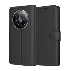 Husa Realme 12 Pro+ Techsuit Leather Folio, negru