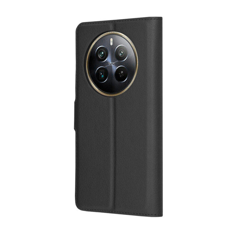Husa Realme 12 Pro+ Techsuit Leather Folio, negru