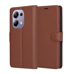 Husa Xiaomi Poco M6 Pro 4G Techsuit Leather Folio, maro