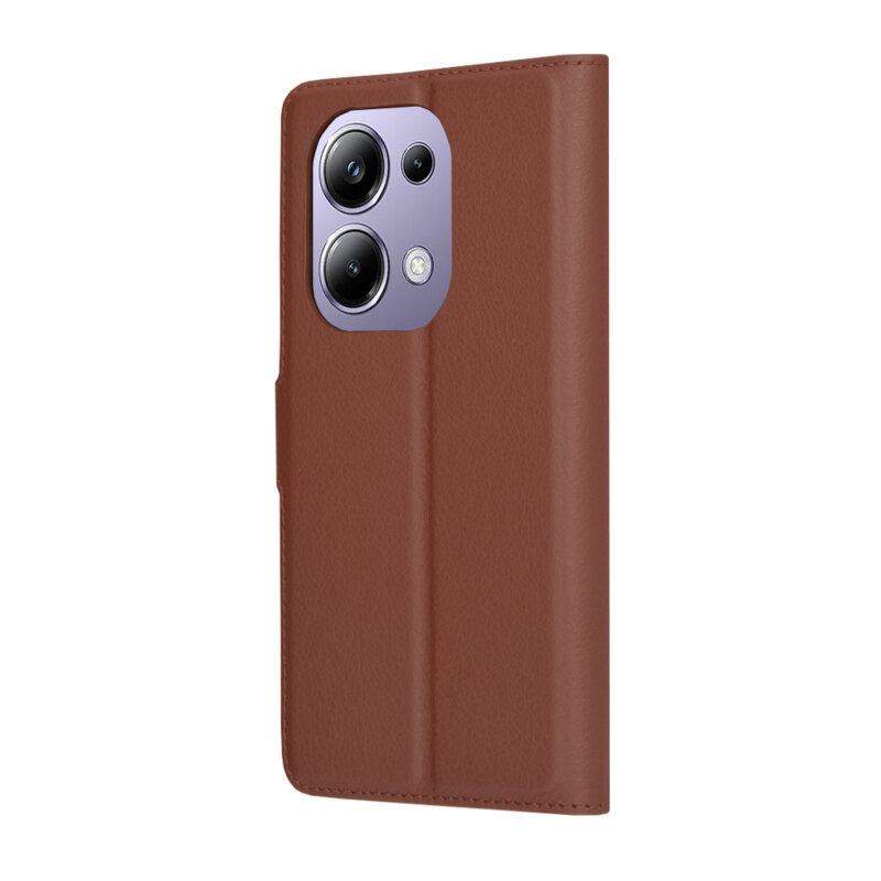 Husa Xiaomi Poco M6 Pro 4G Techsuit Leather Folio, maro