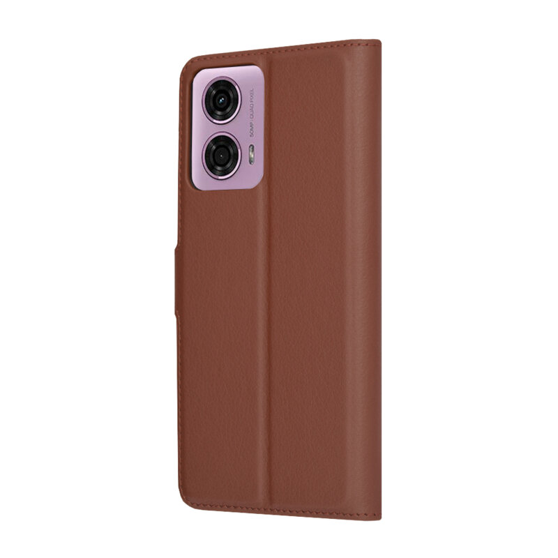 Husa Motorola Moto G24 Techsuit Leather Folio, maro