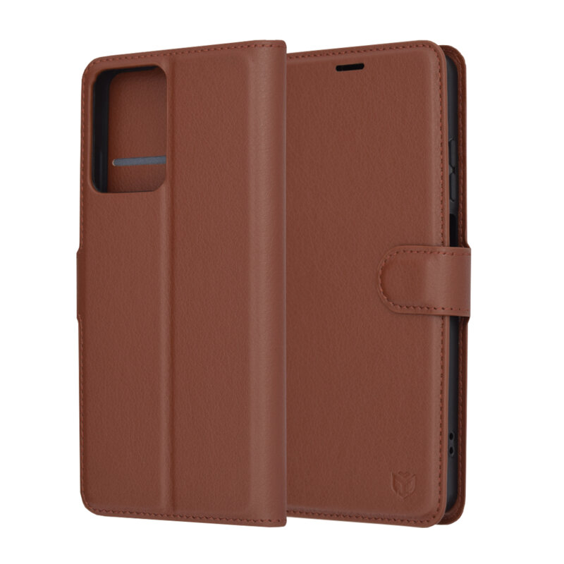 Husa Motorola Moto G24 Techsuit Leather Folio, maro