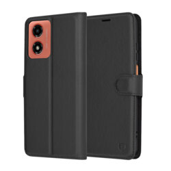 Husa Motorola Moto G04s Techsuit Leather Folio, negru