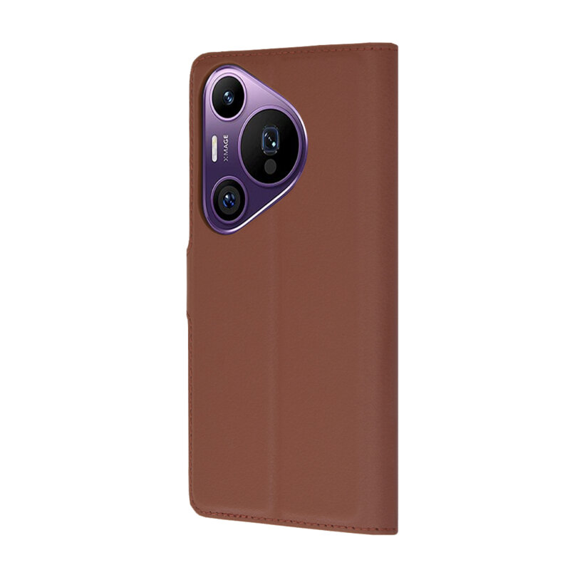 Husa Huawei Pura 70 Pro Techsuit Leather Folio, maro