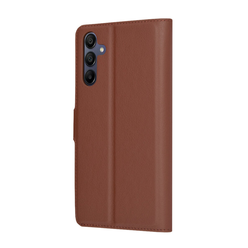 Husa Samsung Galaxy A15 4G Techsuit Leather Folio, maro