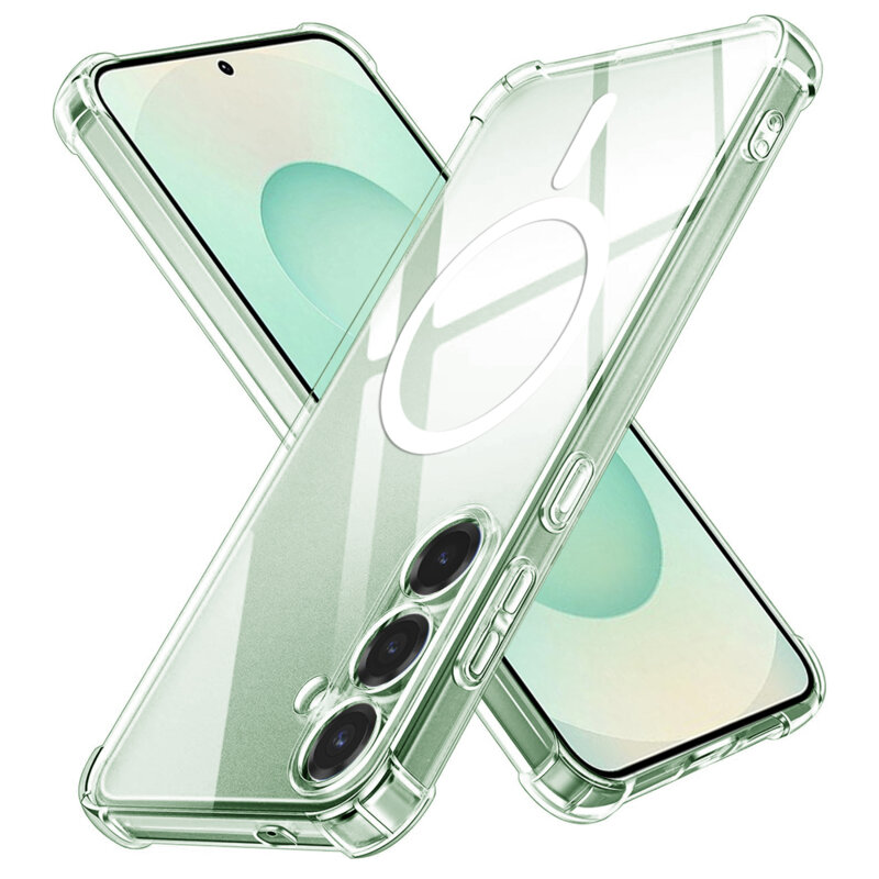 Husa Samsung Galaxy S25 Plus Techsuit Shockproof Clear Silicone MagSafe, transparenta