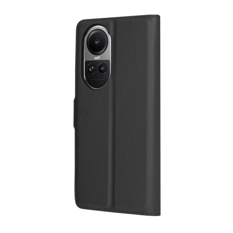 Husa Oppo Reno10 Pro Techsuit Leather Folio, negru
