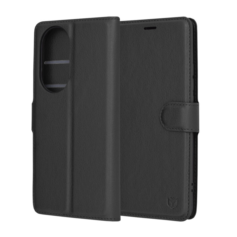 Husa Oppo Reno10 Pro Techsuit Leather Folio, negru