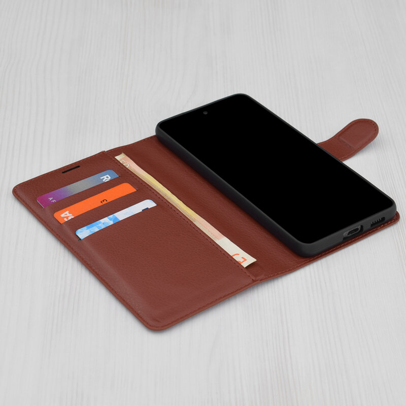 Husa Oppo Reno10 Pro Techsuit Leather Folio, maro