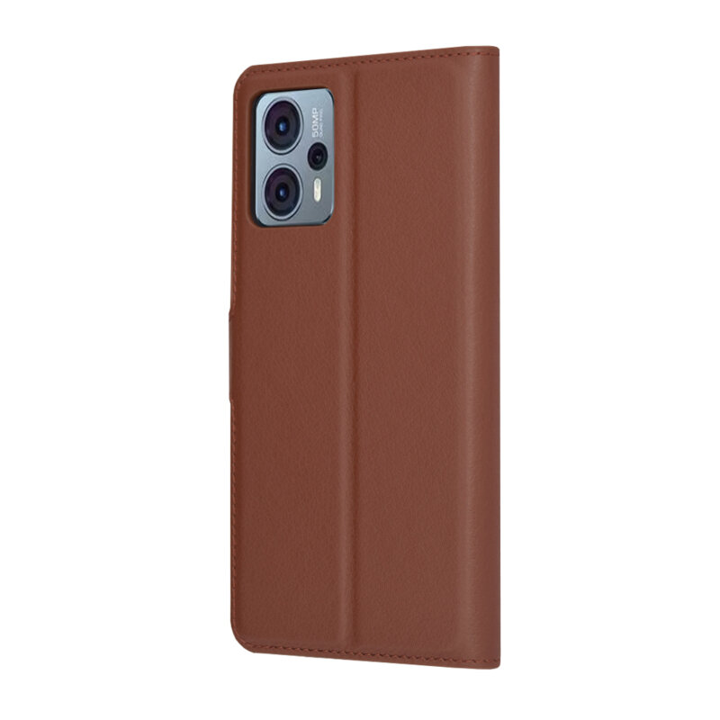 Husa Motorola Moto G23 Techsuit Leather Folio, maro