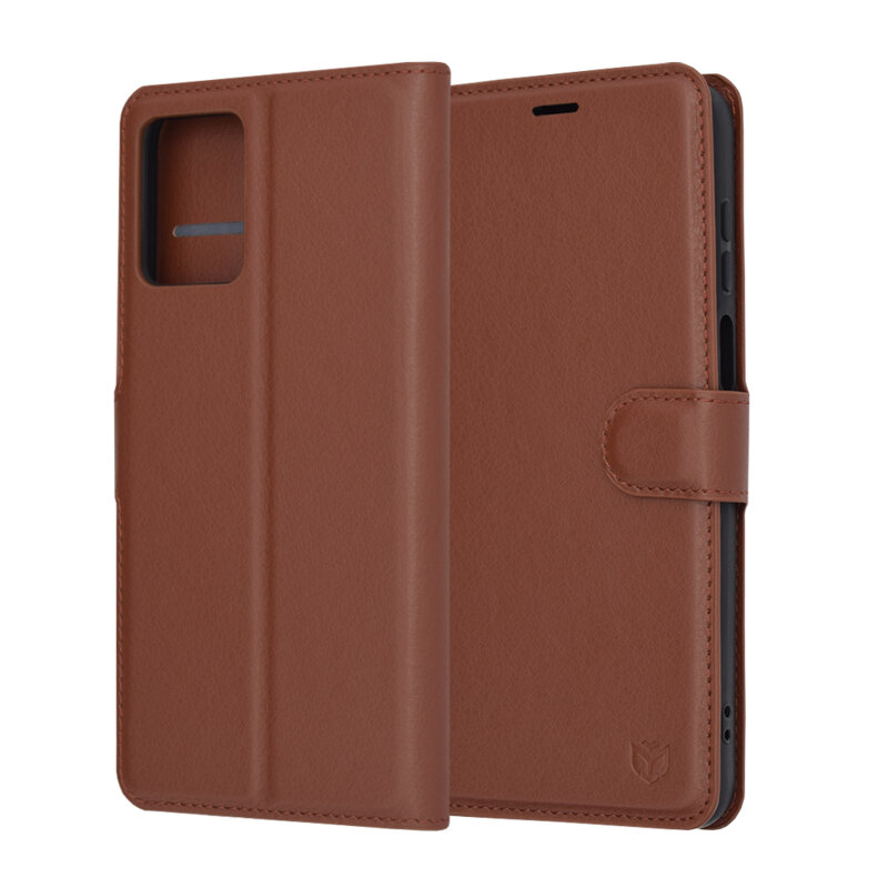 Husa Motorola Moto G23 Techsuit Leather Folio, maro