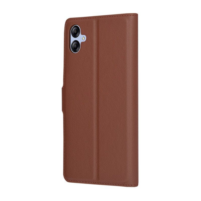 Husa Samsung Galaxy A04e Techsuit Leather Folio, maro