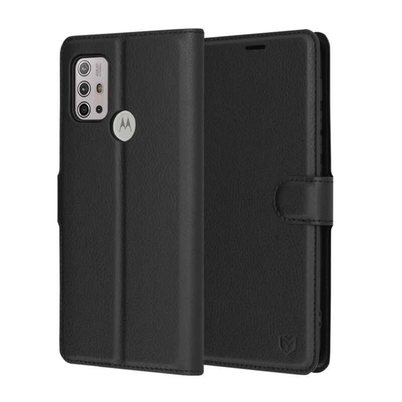 Husa Motorola Moto G10 Techsuit Leather Folio, negru