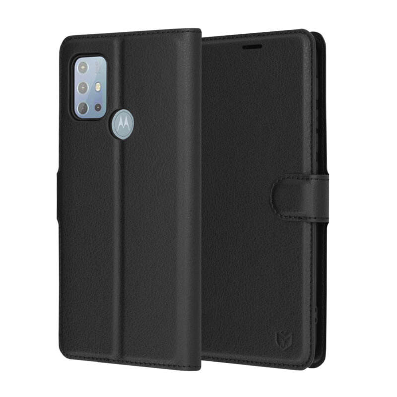 Husa Motorola Moto G20 Techsuit Leather Folio, negru