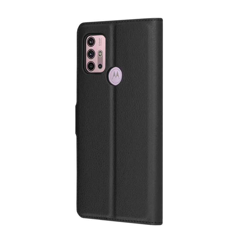 Husa Motorola Moto G30 Techsuit Leather Folio, negru