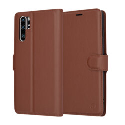 Husa Huawei P30 Pro New Edition Techsuit Leather Folio, maro