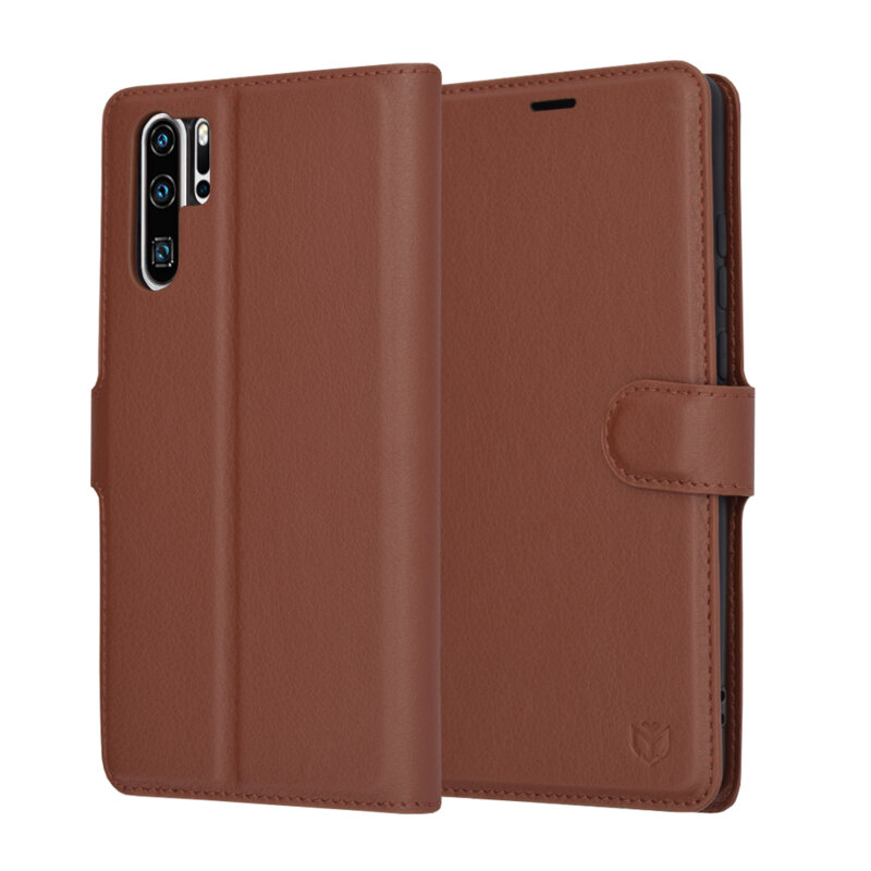 Husa Huawei P30 Pro New Edition Techsuit Leather Folio, maro