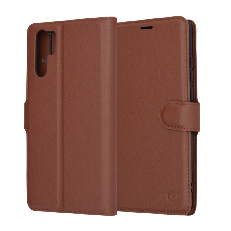 Husa Huawei P30 Pro New Edition Techsuit Leather Folio, maro