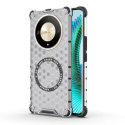Husa transparenta Honor Magic6 Lite Techsuit HoneyComb Shield MagSafe, alb