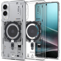 Husa Samsung Galaxy S25 Edge Spigen Ultra Hybrid MagSafe, negru/transparenta